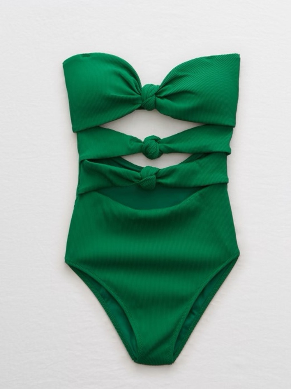 Aerie Ribbed Triple Knot One Piece Swimsuit
